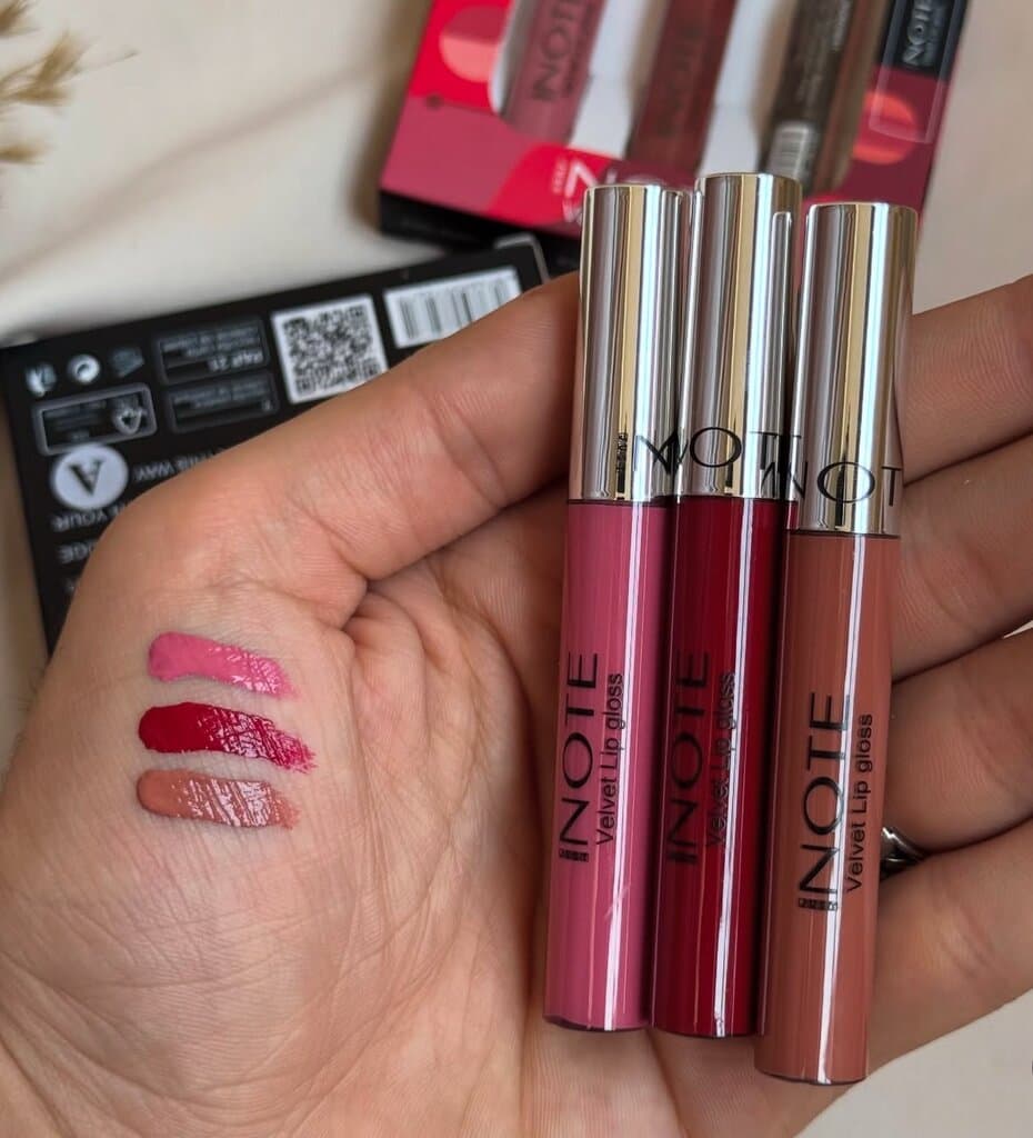 NOTE Lip Gloss Trio – Matte Velvet Finish - 01 2