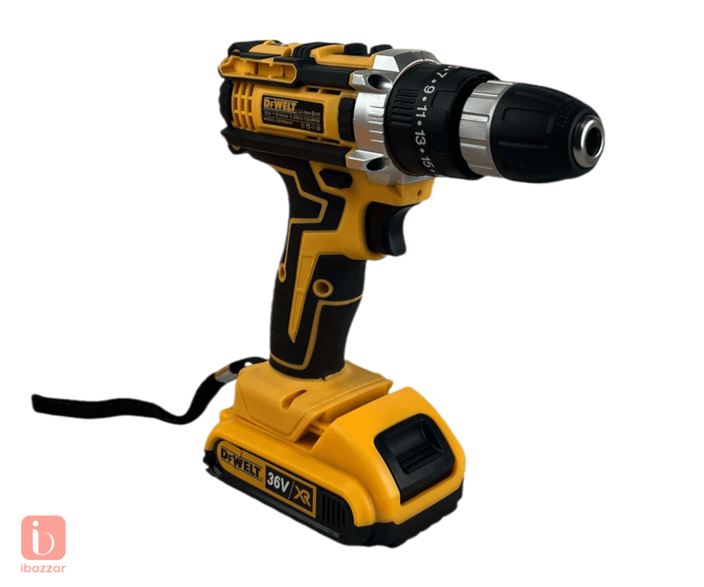 دريل شحن + طوبة حديد +عدة عمل 36