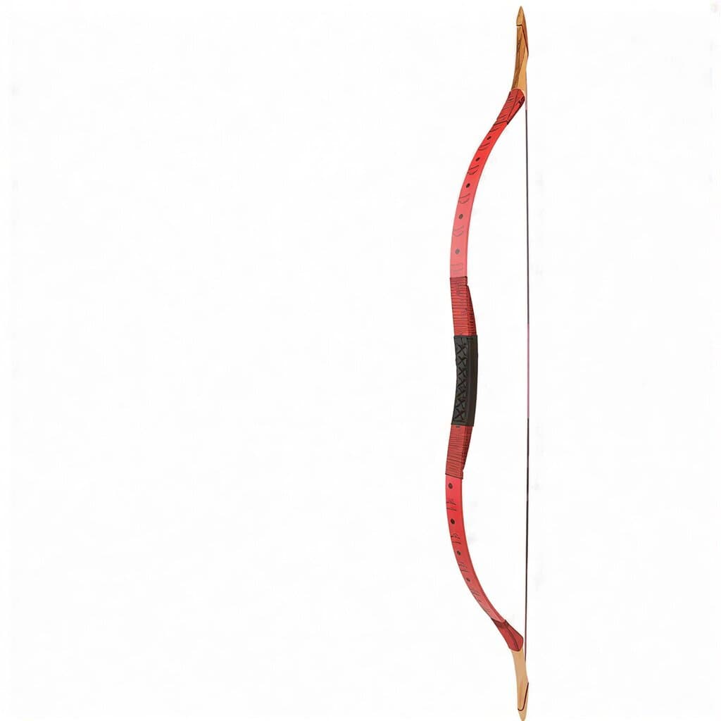 Fashion Red Traditional Archery Longbow 35 lb Draw Weight