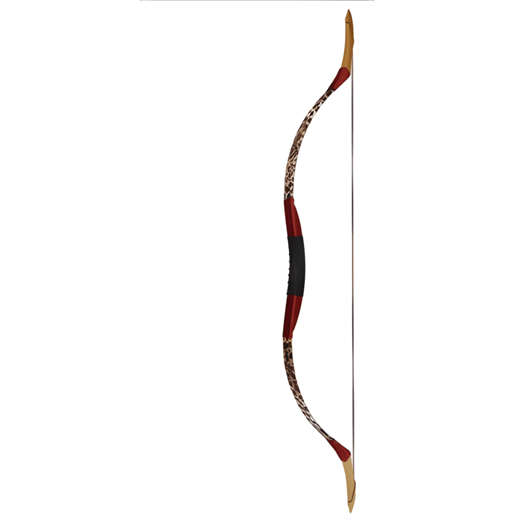 Leopard Grain Traditional Archery Longbow 35 lb Draw Weight