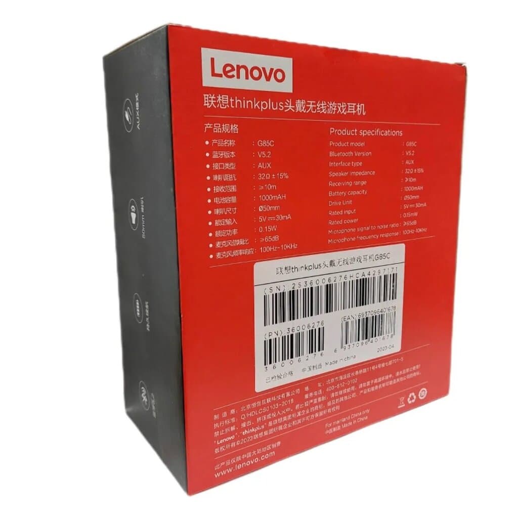 Lenovo Thinkplus Wireless Gaming Headset with Integrated Mic and RGB Lighting 2