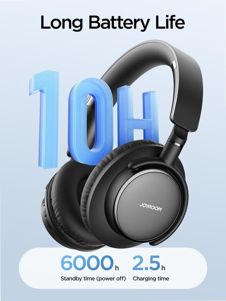 JOYROOM JR-OH1 Wireless Bluetooth 5.4 Headphones – Mega Bass Edition 6