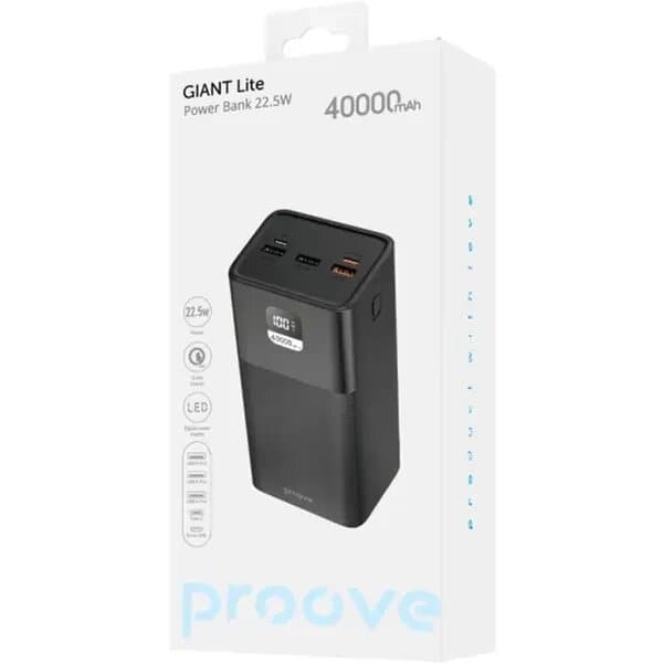 Proove Power Bank  Giant Lite 22.5W 40000mAh black (شاحن طوارئ)