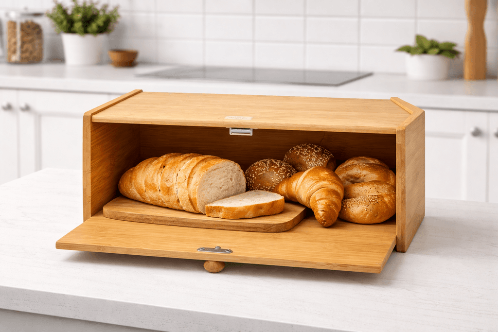 Wooden Bread Box - Brown 2