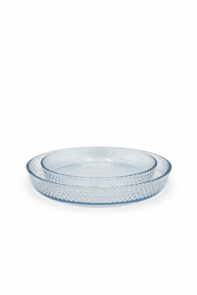 Round Glass Baking Dish Heat Resistant Pyrex Set - Clear