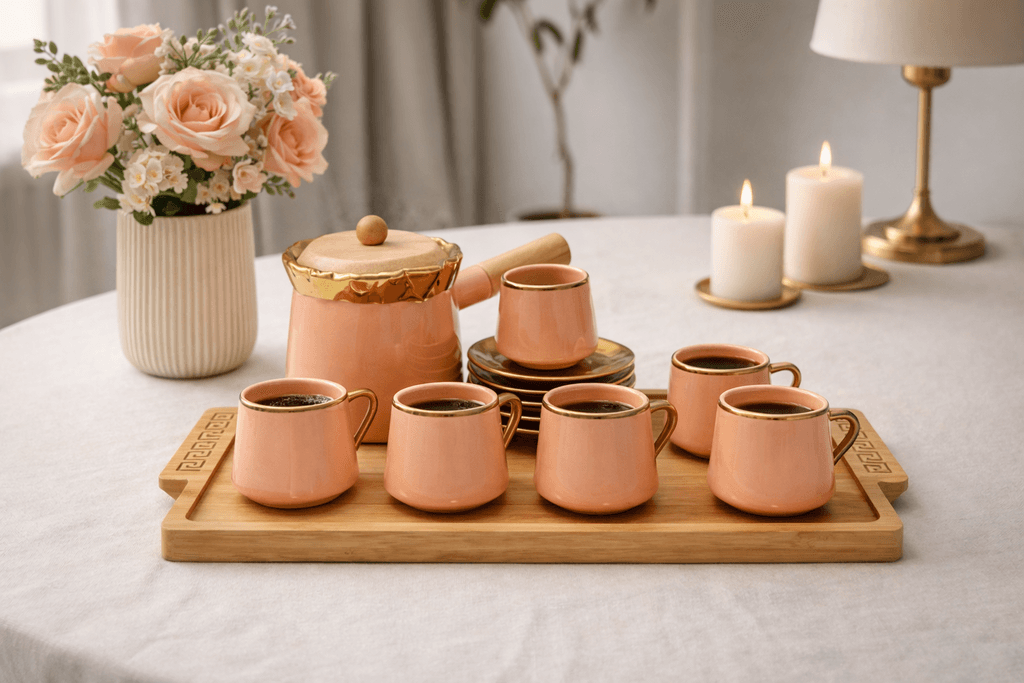 Ceramic Coffee Set - Onion Pink 2