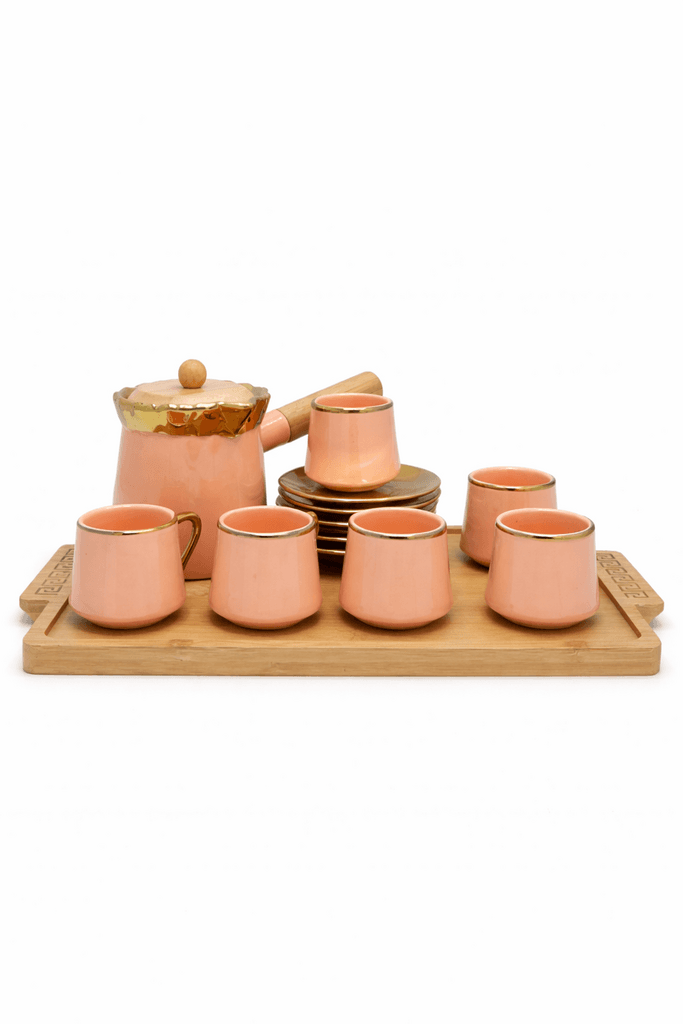Ceramic Coffee Set - Onion Pink 4