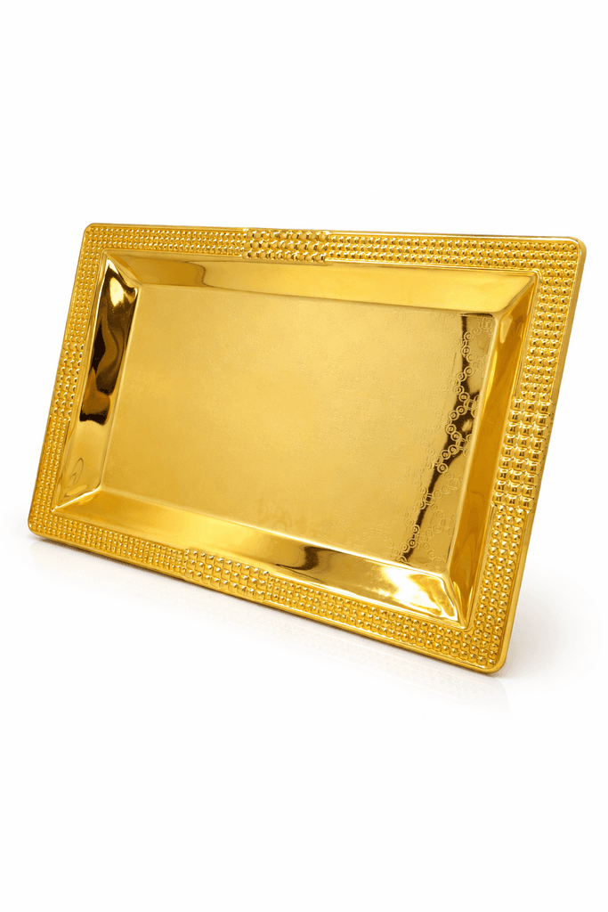 Metal Serving Tray - Gold