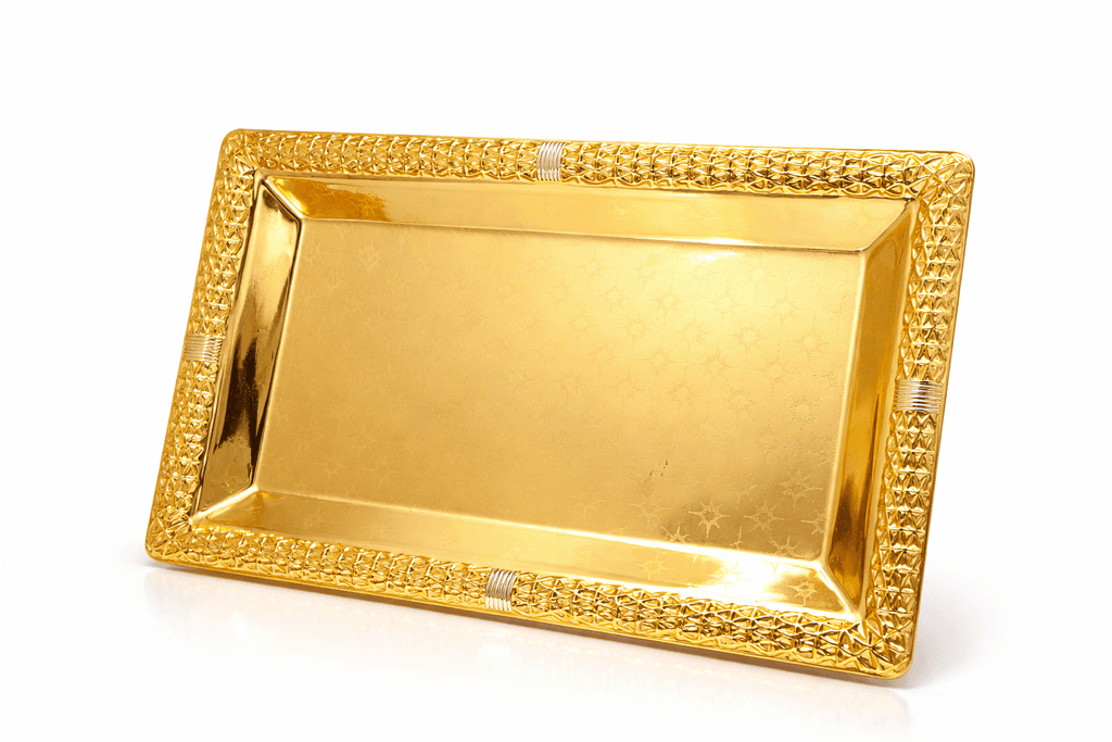 Metal Serving Tray - Gold