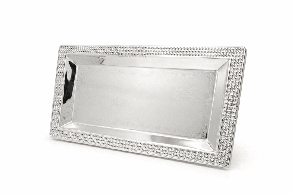Metal Serving Tray - Silver
