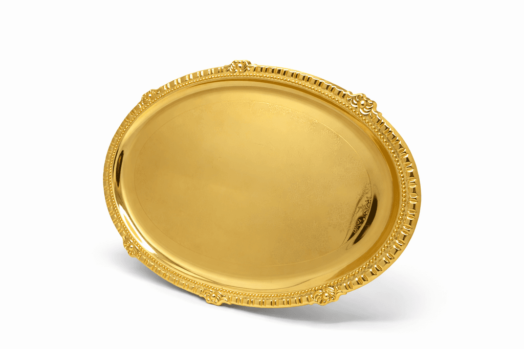 Metal Serving Tray - Gold