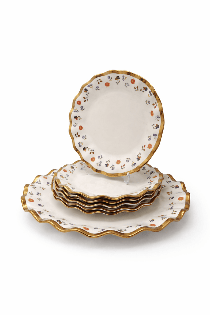 Ceramic Dessert Plates Set - White