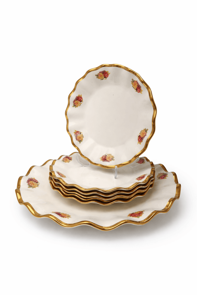 Ceramic Dessert Plates Set - White