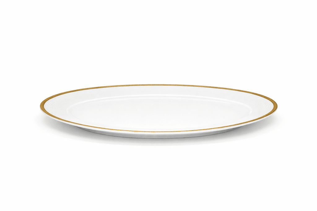 Ceramic Oval Serving Platter - White