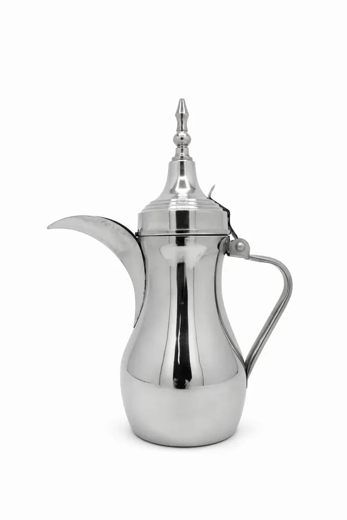 Stainless Steel Arabic Coffee Pot - Silver