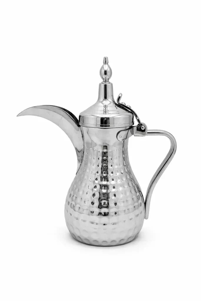 Stainless Steel Arabic Coffee Pot - Silver