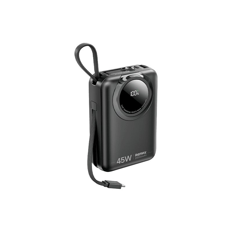 REMAX FC-02 20000mAh Power Bank – 45W Ultra-Fast PD Charging with Built-in Dual Cables