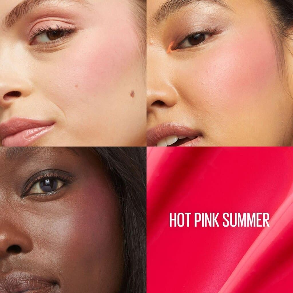 Maybelline New York, Sunkisser Hazy Matte Liquid Blush (31 Hot Pink Summer) 6