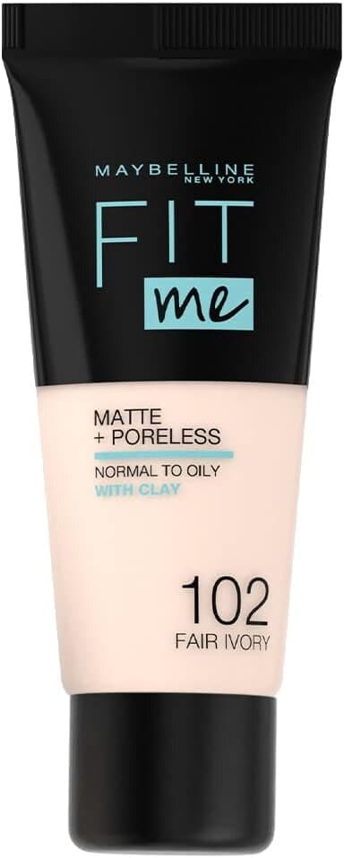 Maybelline New York Fit Me Matte Poreless Foundation (102 Fair Ivory)