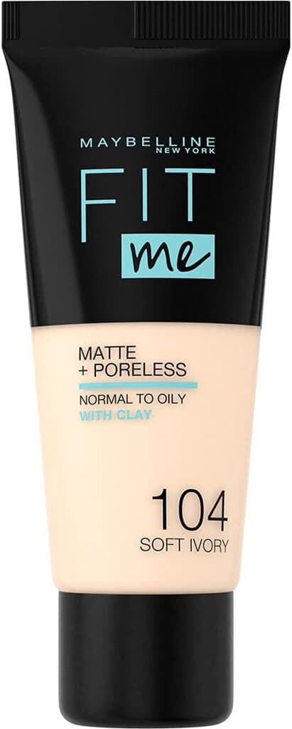 Maybelline New York Fit Me Matte + Poreless Foundation (104 Soft Ivory)
