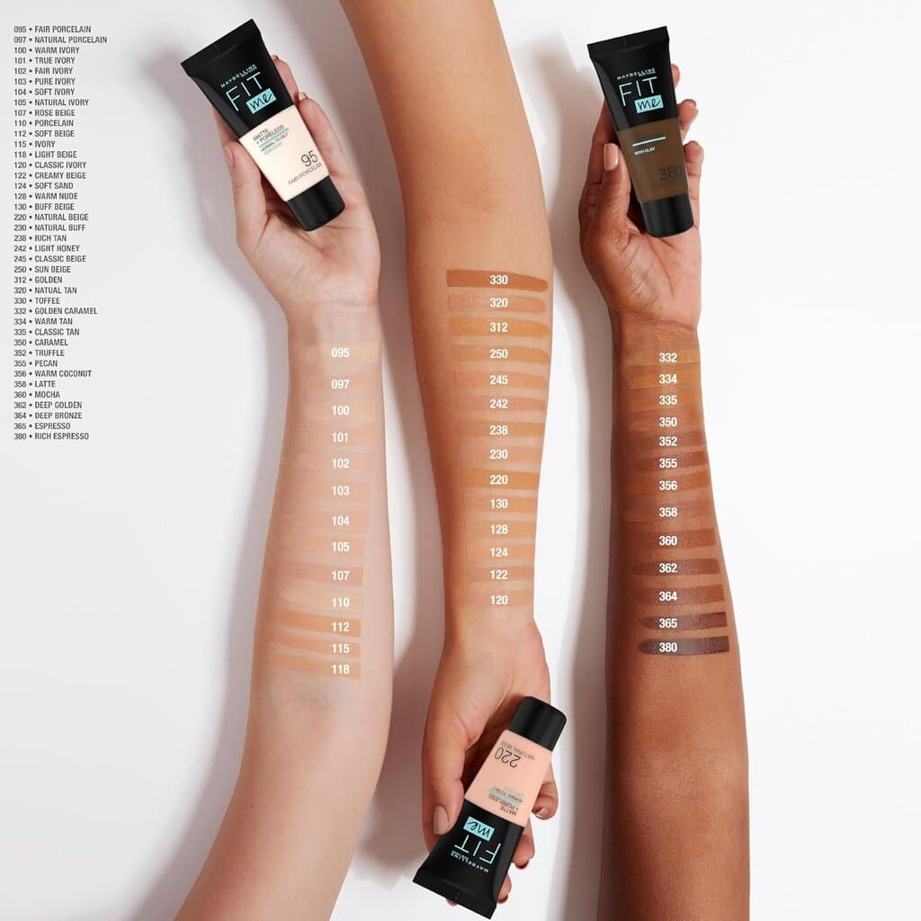 Maybelline Fit Me Matte & Poreless Foundation (124 Soft Sand) 2