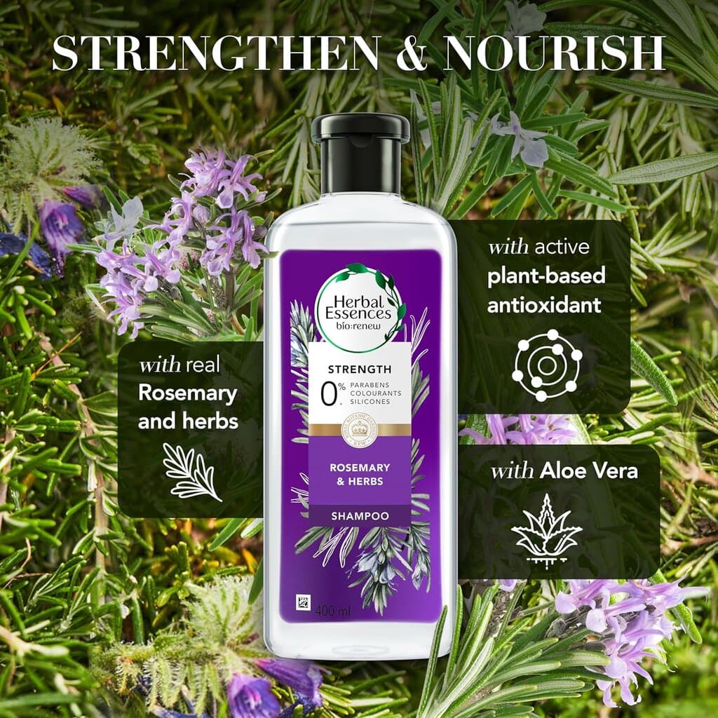 Herbal Essences Bio:Renew Rosemary And Herbs Shampoo (400ml) 4