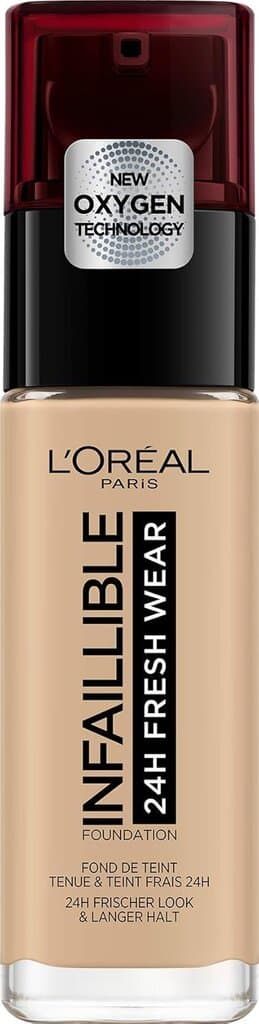 L'Oréal Paris Infallible 24H Fresh Wear Fluid Foundation For All Skin Types (Vanilla 120)