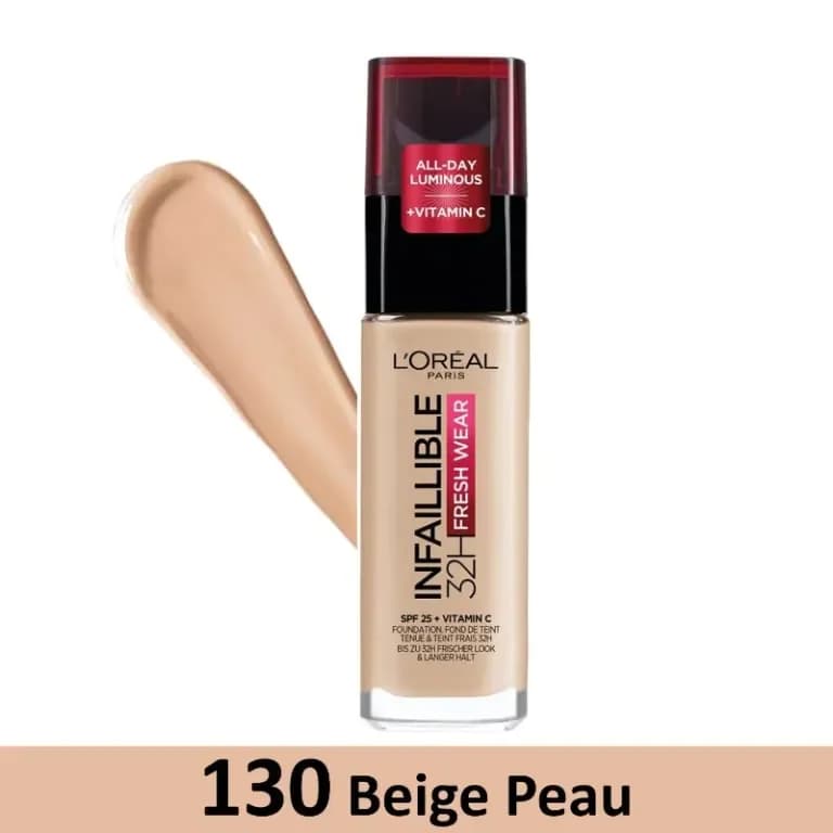 L’Oreal Paris Infaillible 24H Fresh Wear Foundation (130 Beige Peau)