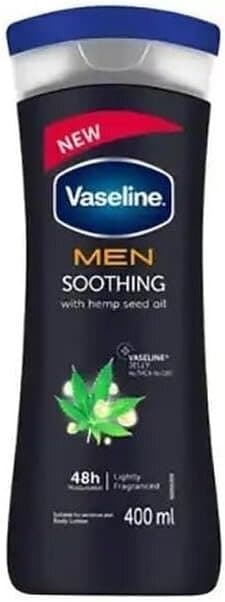 Vaseline Men Hemp Seed Oil Soothing Body Lotion For Sensitive Skin (400ml)