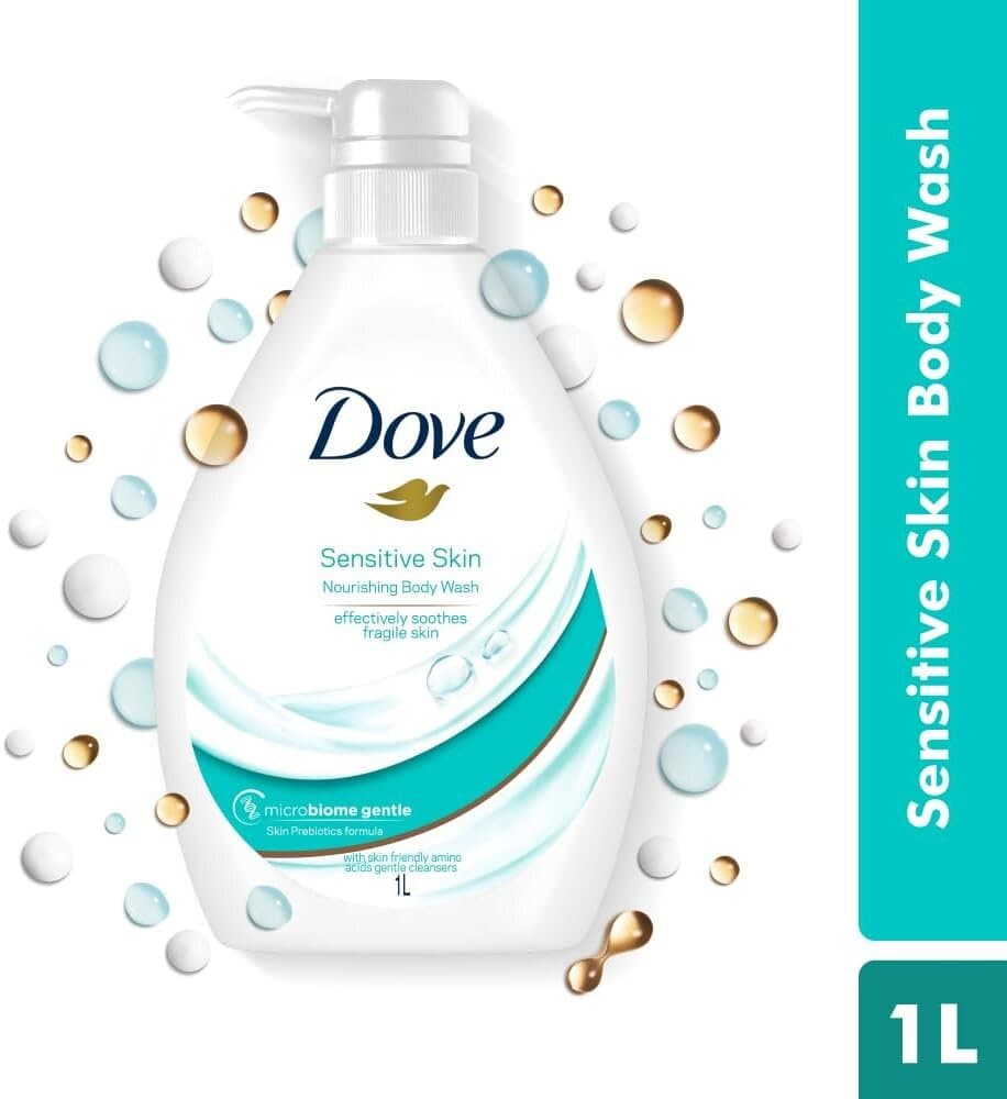 Dove Nourishing Body Wash For Sensitive Skin Pump Bottle (1000g) 2