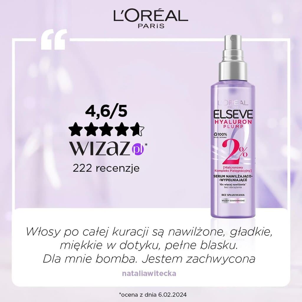 L'Oréal Elseve Hyaluron Plump Moisturising Serum (150ml) 6