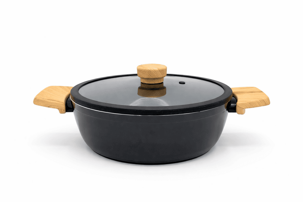 Vivaldi Teflon Cookware Set - 20/24cm Pots & 26cm Pan - Black 4