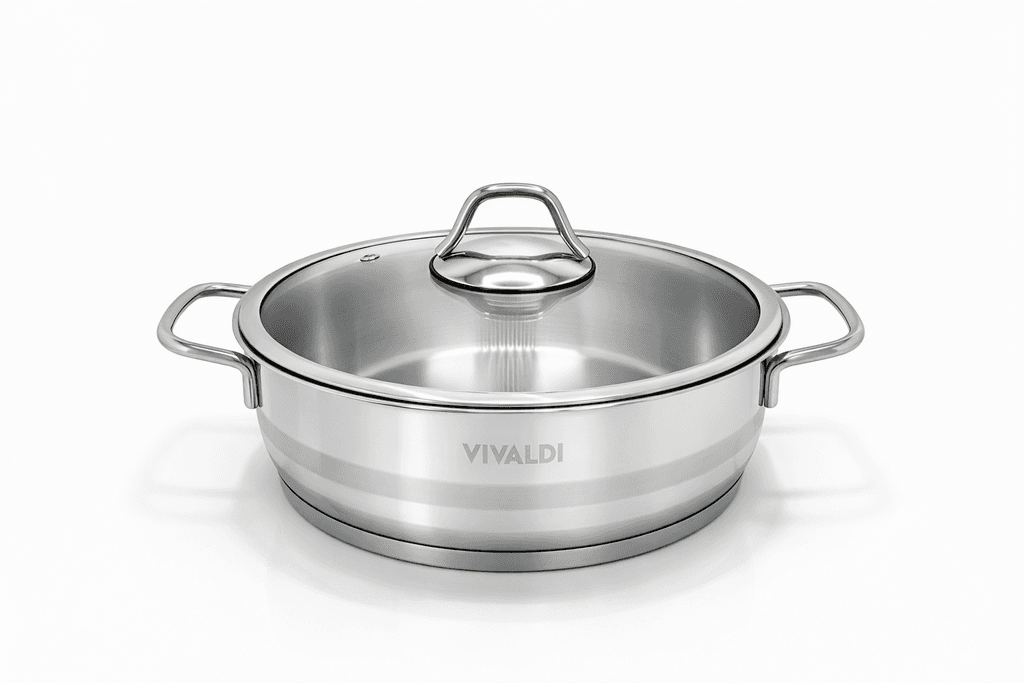Vivaldi 28cm Stainless Steel Pot - Silver
