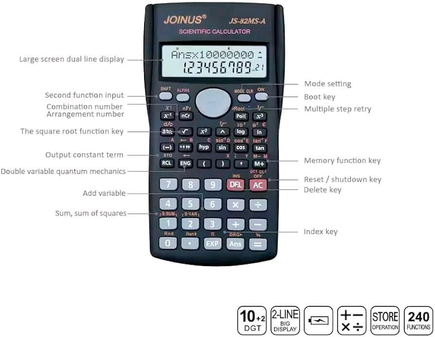 Joinus Scientific Calculator - JS-82MS-A 4