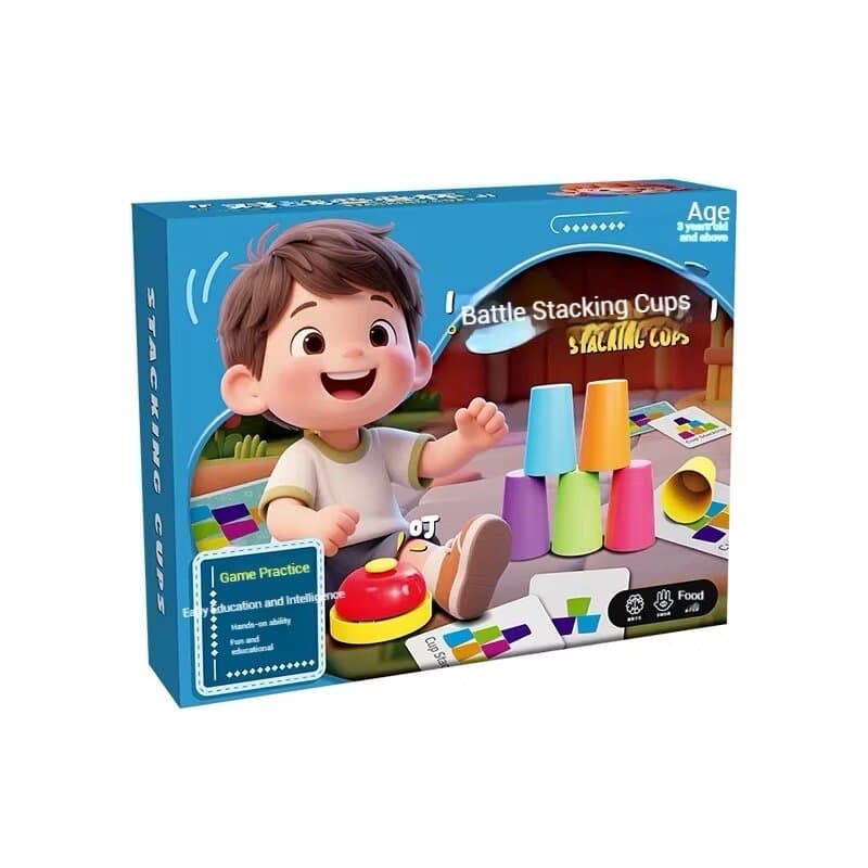 Kids Stacking Cups Educational Toy – Color Matching & Skill Development Game (Ages 3+)