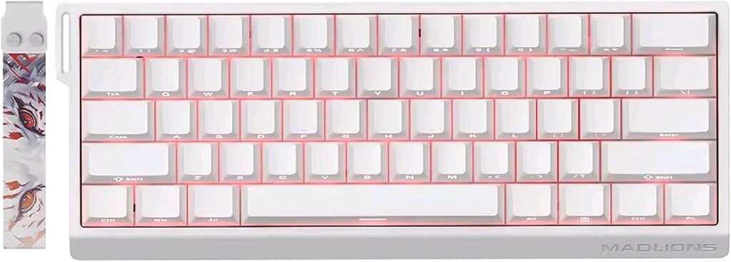 MADLIONS MAD60 HE – 60% Magnetic Gaming Keyboard (White)