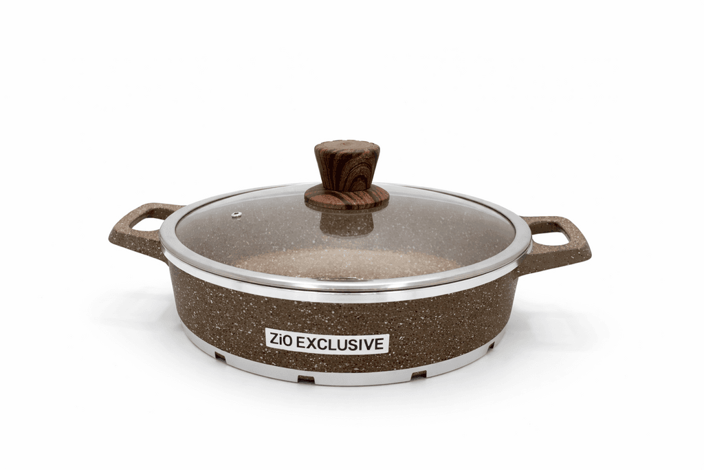 ZIO 30cm Granite Coated Pot - Dark Brown 1