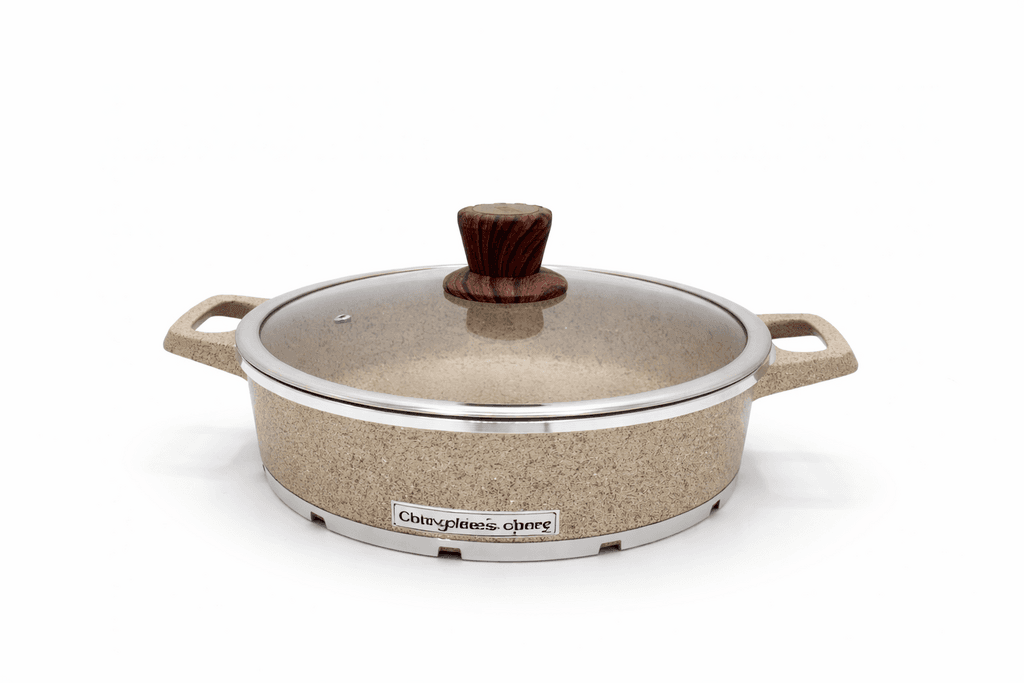 ZIO 28cm Granite Coated Pot - Light Brown 1