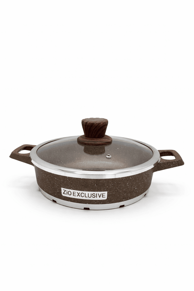 ZIO 24cm Granite Coated Pot - Brown 1