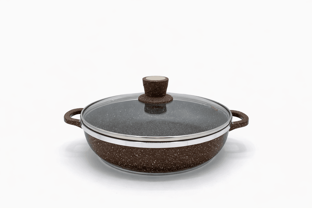 Vogati 26cm Granite Coated Pan - Dark Brown