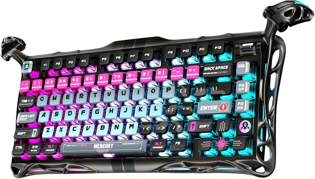 GravaStar Mercury V75 Pro Wireless Mechanical Gaming Keyboard – Iron Purple