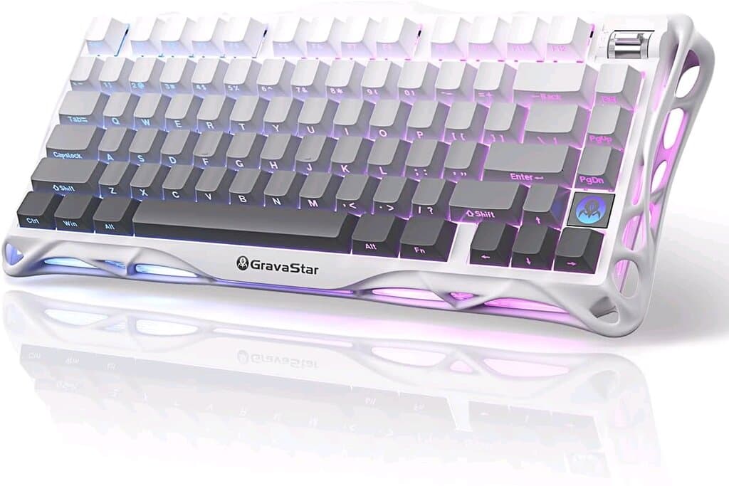 GravaStar Mercury K1 Wireless Mechanical Gaming Keyboard – Gradient White