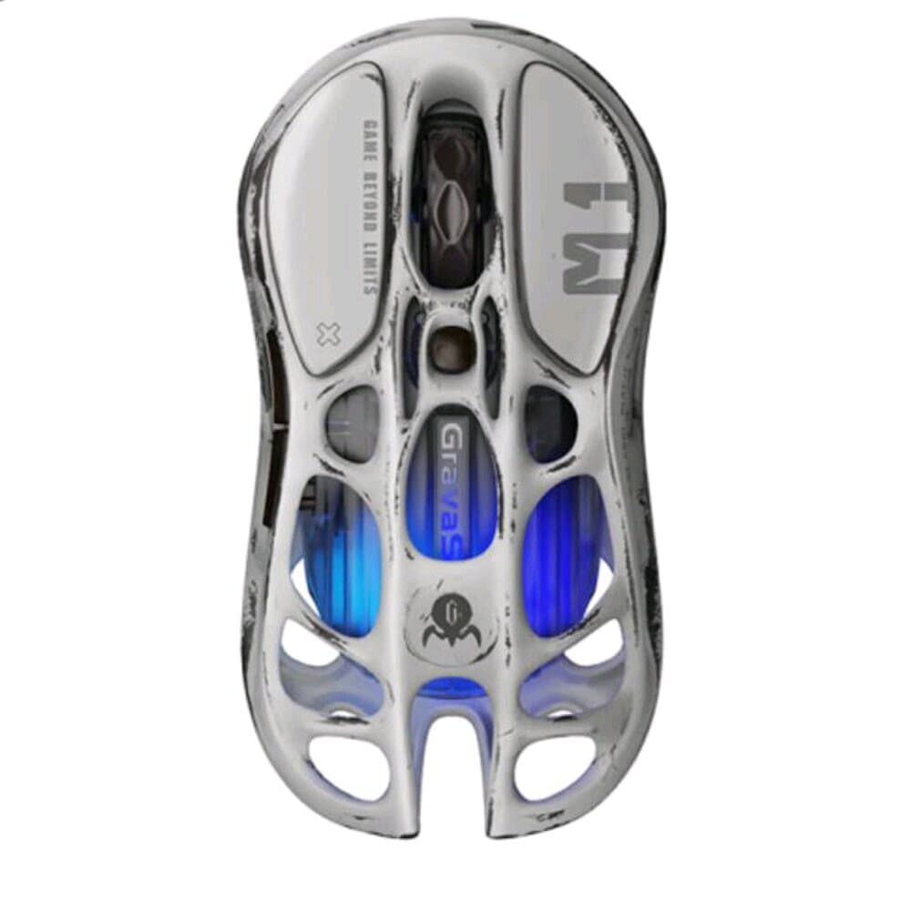 GravaStar Mercury M1 Pro Wireless Gaming Mouse – Battle Worn Silver Mist