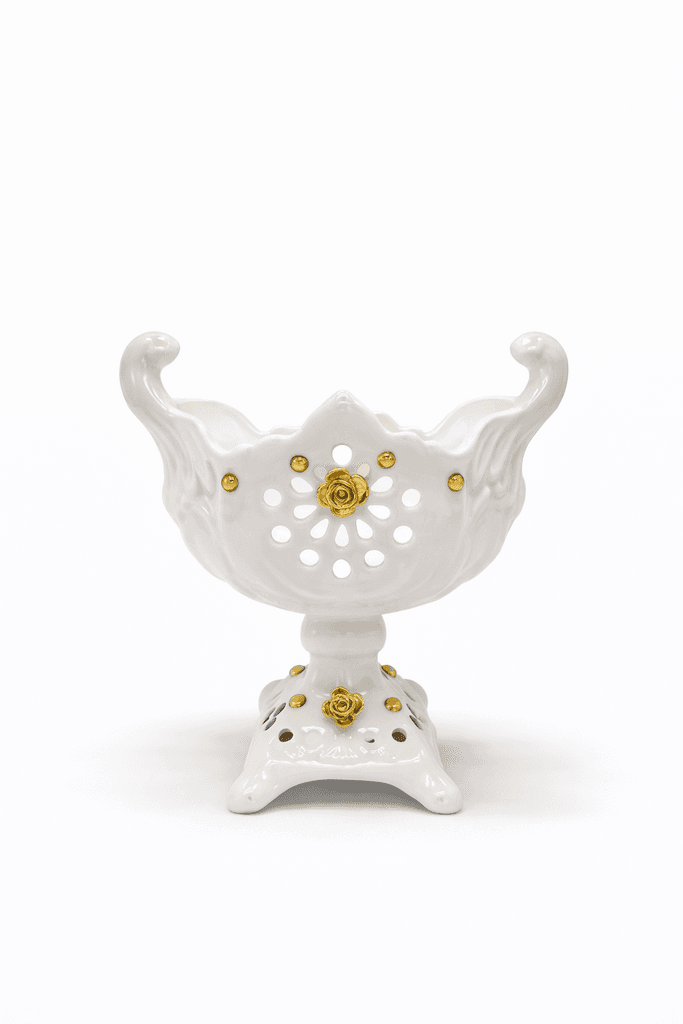 Ceramic Fruit Bowl Stand - White