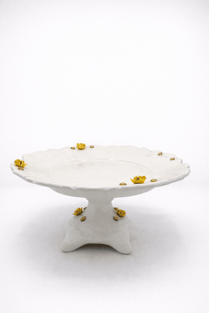 Ceramic Cake Stand - White