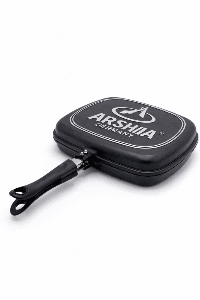 Arshia 32cm Teflon Grill Pan - Black