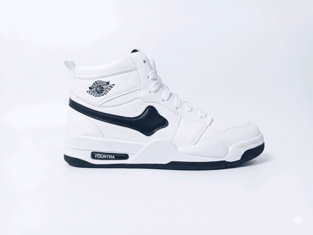 FOUNTRA Men's High-Top Sneakers - Modern Design, Ultimate Comfort for Walking and Sports