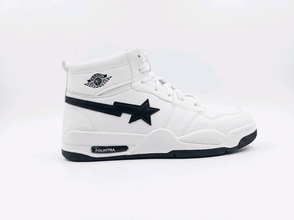 FOUNTRA Youth High-Top Sneakers - Modern Design, Ultimate Comfort for Walking and Sports