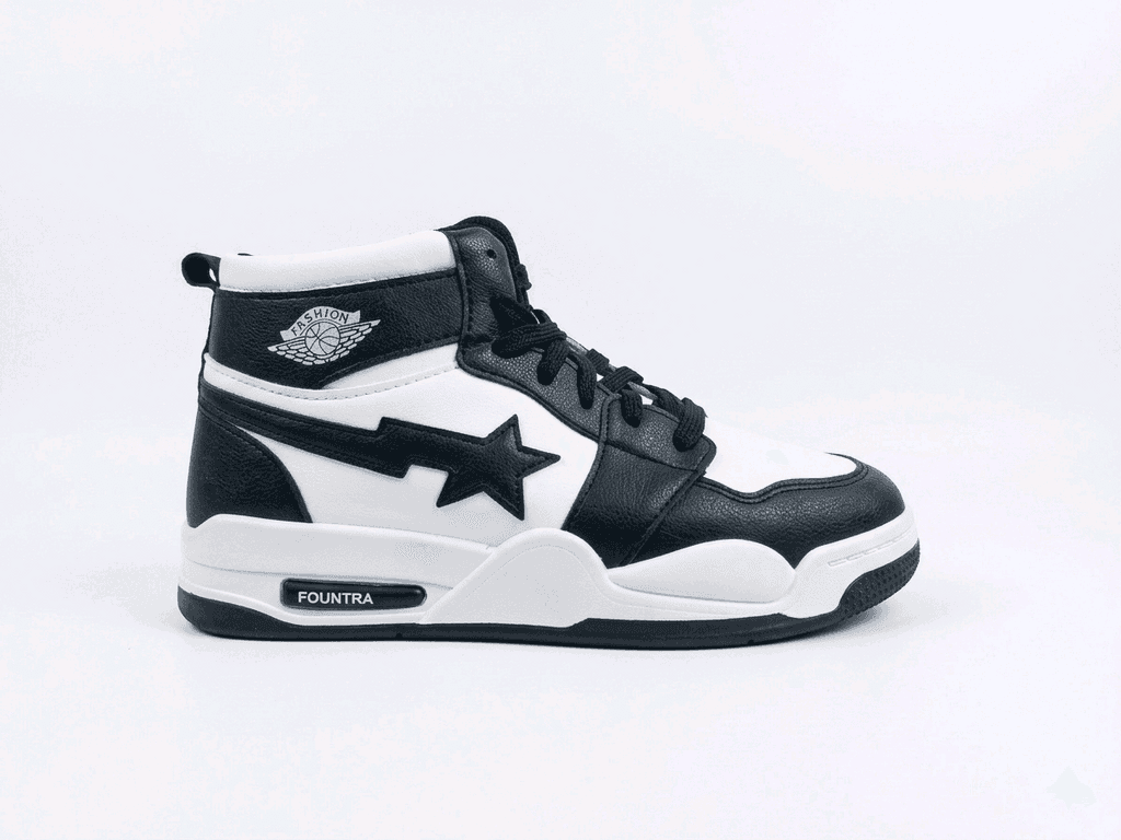 FOUNTRA Youth High-Top Sneakers - Modern Design, Ultimate Comfort for Walking and Sports