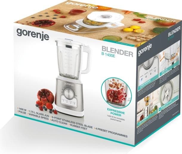 Gorenje 1400W 1.75L Food Blender Stainless Steel - B1400E (White) 4